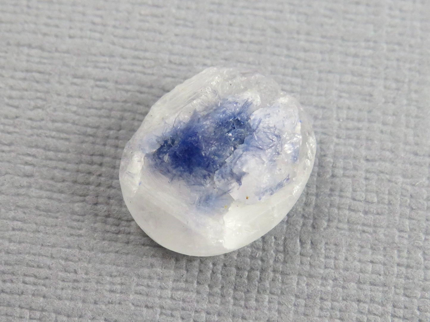 Dumortierite in Quartz | Druzy Crystal | Rough Top Oval | Brazil | QU555 - Gem Enthusiast