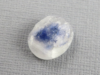 Dumortierite in Quartz | Druzy Crystal | Rough Top Oval | Brazil | QU555 - Gem Enthusiast