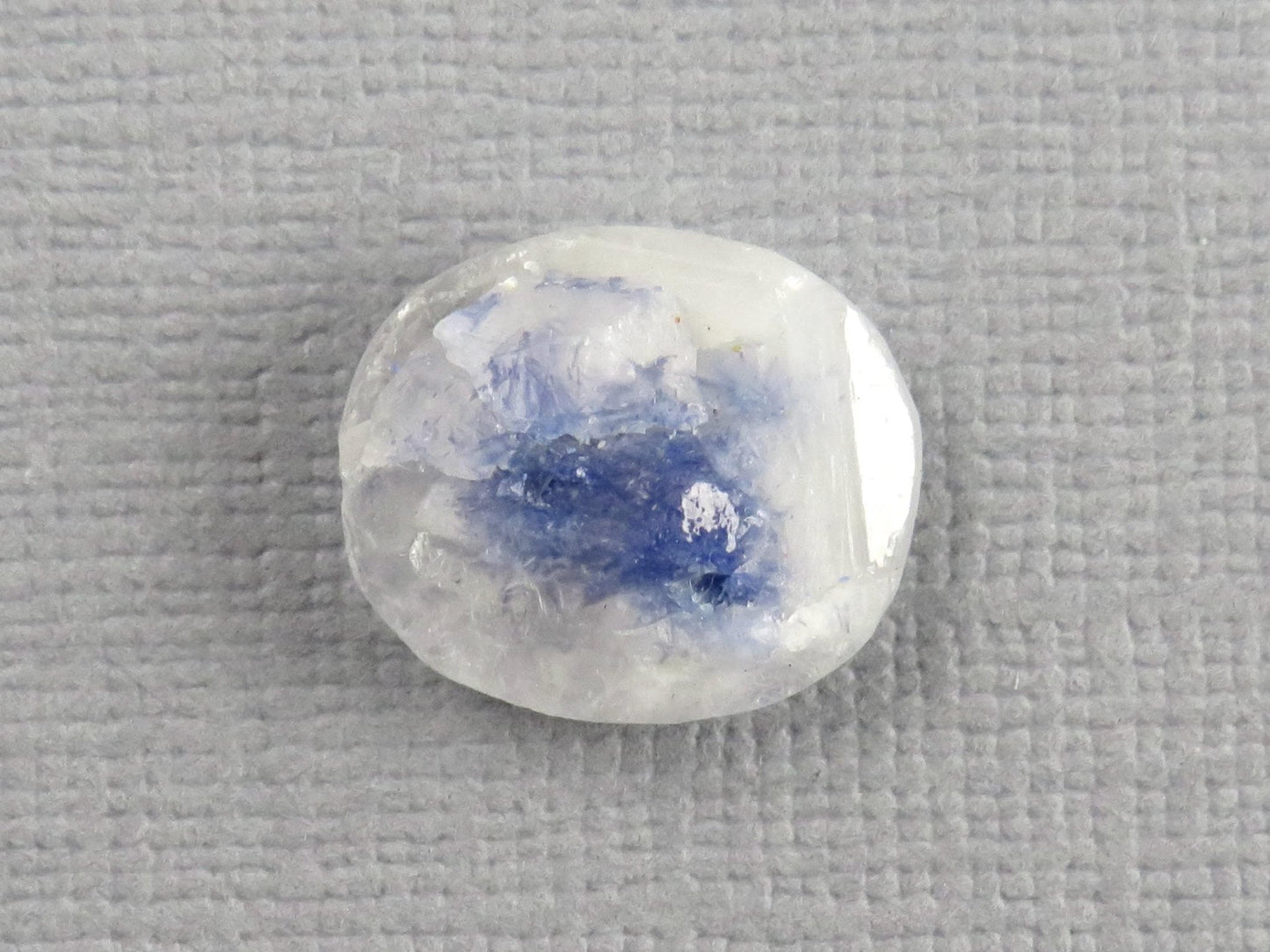 Dumortierite in Quartz | Druzy Crystal | Rough Top Oval | Brazil | QU555 - Gem Enthusiast