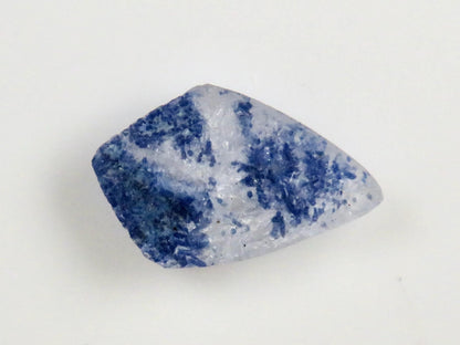 Dumortierite in Quartz | Druzy Crystal | Rough Top Triangle | 17x11mm, 5.5ct | QU557 - Gem Enthusiast
