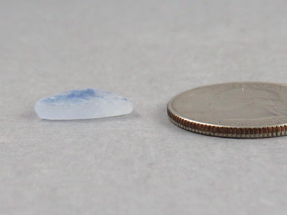 Dumortierite in Quartz | Druzy Crystal | Rough Top Triangle | Brazil | QU555 - Gem Enthusiast
