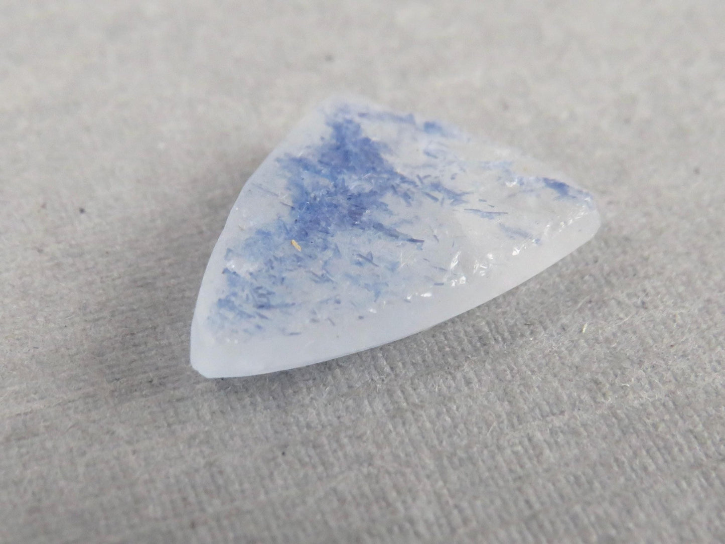 Dumortierite in Quartz | Druzy Crystal | Rough Top Triangle | Brazil | QU555 - Gem Enthusiast