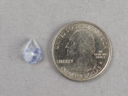 Dumortierite in Quartz | Faceted Pear | Brazil | Natural Gemstone from Brazil | QU550 - Gem Enthusiast