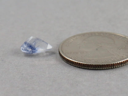 Dumortierite in Quartz | Faceted Pear | Brazil | Natural Gemstone from Brazil | QU550 - Gem Enthusiast