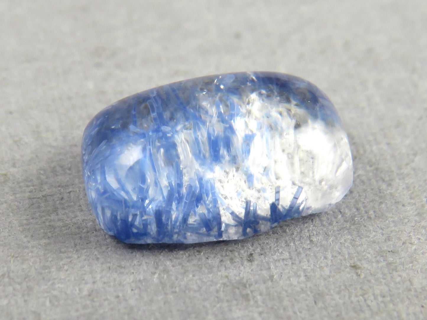 Dumortierite in Quartz Rectangular Cabochon Gem | 12x8 |Natural Gemstone from Brazil | 3.4 carats | QU545 - Gem Enthusiast
