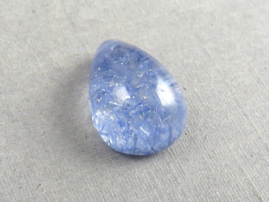 Dumortierite in Quartz Rectangular Cabochon Gem | 14x10 mm | Natural Gemstone from Brazil | 6.11 carats | QU545 - Gem Enthusiast