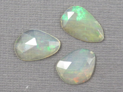 Ethiopian Opal Rose Cut Cabochon Lot | Welo Gemstone | 11-13.5mm length, 2.5 depth, 3.15ct | Ethiopia | OP488 - Gem Enthusiast