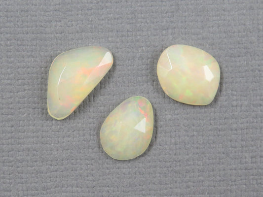 Ethiopian Opal Rose Cut | Loose Gemstones | 10–13mm, 2.5ct | 3-Stone Lot | OP489 - Gem Enthusiast