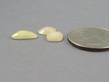Ethiopian Opal Rose Cut | Loose Gemstones | 10–13mm, 2.5ct | 3-Stone Lot | OP489 - Gem Enthusiast