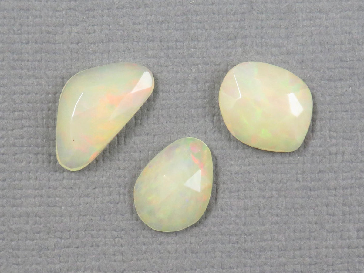 Ethiopian Opal Rose Cut | Loose Gemstones | 10–13mm, 2.5ct | 3-Stone Lot | OP489 - Gem Enthusiast