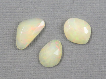 Ethiopian Opal Rose Cut | Loose Gemstones | 10–13mm, 2.5ct | 3-Stone Lot | OP489 - Gem Enthusiast