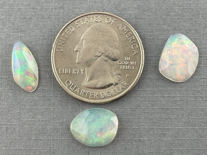 Ethiopian Opals 4 Ct Lots | Rose Cut Natural Loose Gemstones | Small, Medium, Large Sizes - Opal - Gem Enthusiast