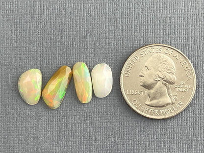 Ethiopian Opals with Fire Lot | Rose Cut Gemstone | 4.28 carats | OP476 - Opal - Gem Enthusiast