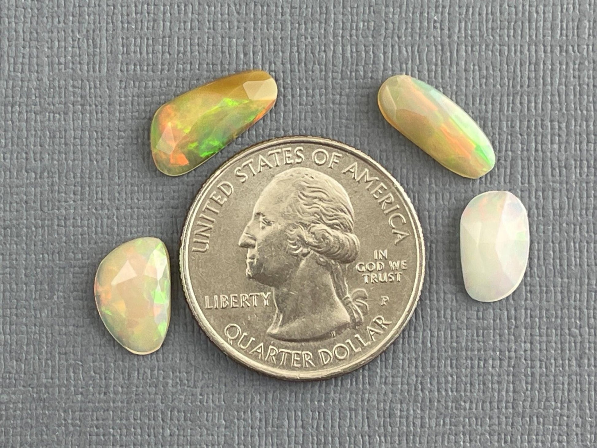 Ethiopian Opals with Fire Lot | Rose Cut Gemstone | 4.28 carats | OP476 - Opal - Gem Enthusiast