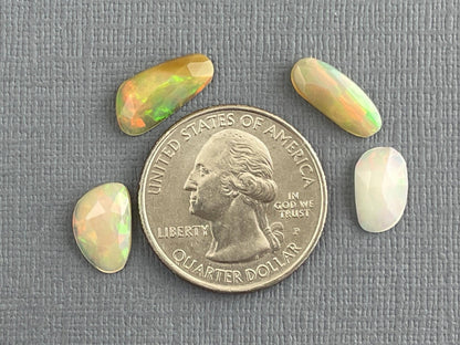 Ethiopian Opals with Fire Lot | Rose Cut Gemstone | 4.28 carats | OP476 - Opal - Gem Enthusiast