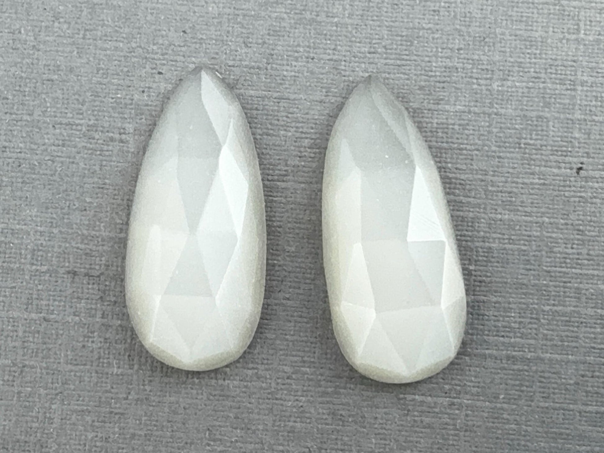Fancy Moonstone Rose Cut Pair | Natural Loose Gemstones | MPR212 - Gem Enthusiast
