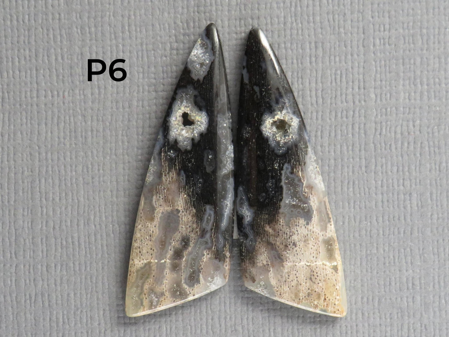 Fossilized Palm Root Cabochon Pairs | 33–39mm, avg 27.44ct | Per Pair | Indonesia | PRA103 - Gem Enthusiast