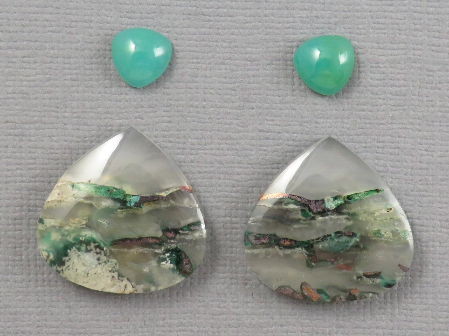 Gem Set | Gem Silica and Confetti Chrysocolla Cabochon | 4 - Stone Lot | SET120 - Gem Enthusiast