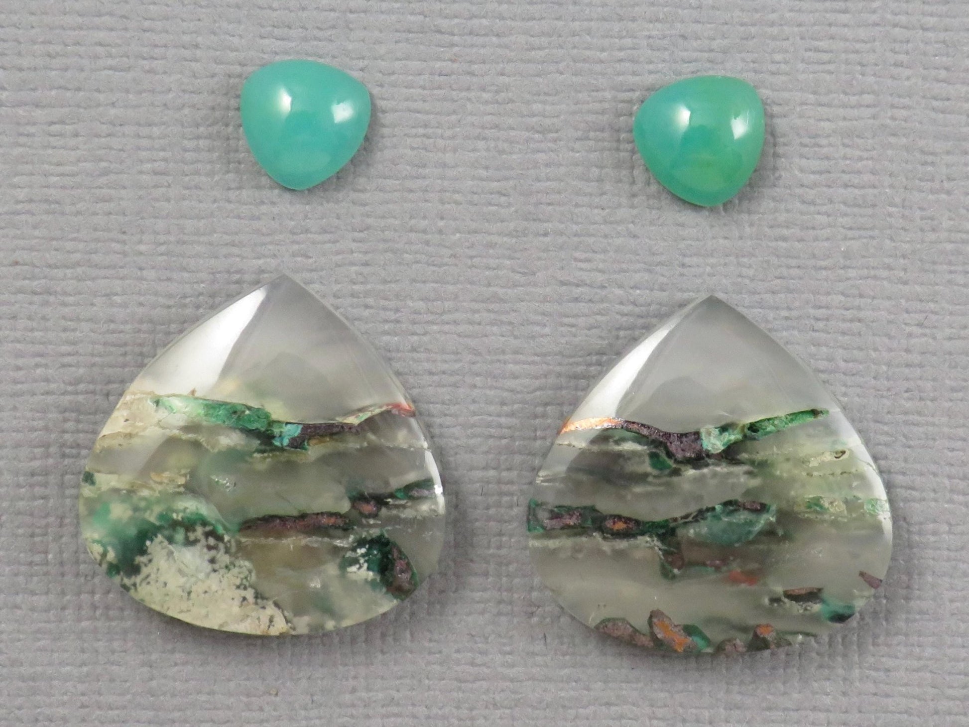 Gem Set | Gem Silica and Confetti Chrysocolla Cabochon | 4 - Stone Lot | SET120 - Gem Enthusiast