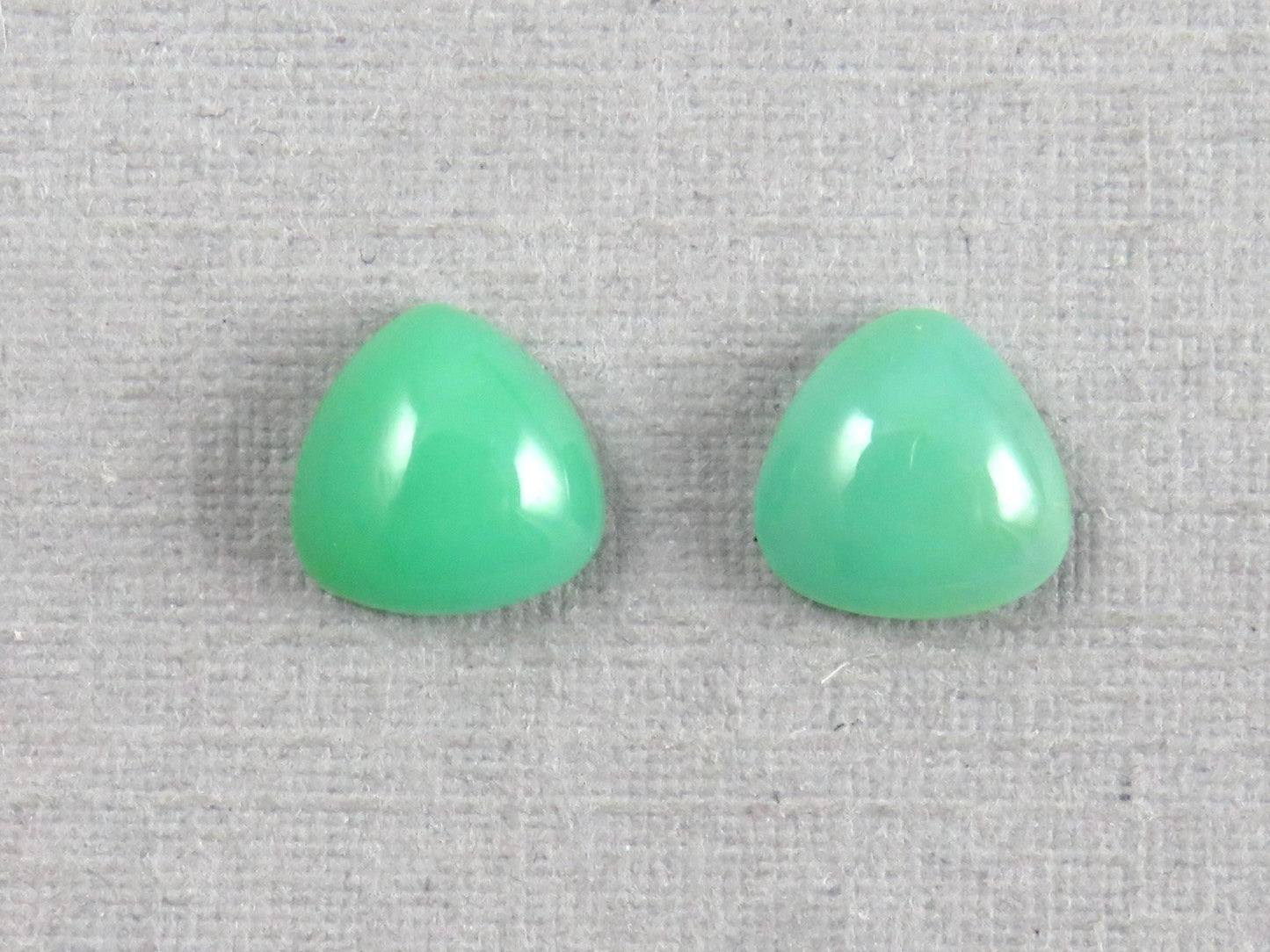 Gem Silica | Chrysocolla Chalcedony | 6mm Triangle Cabochon Pair | Peru | Per Pair | CH129 - Gem Enthusiast