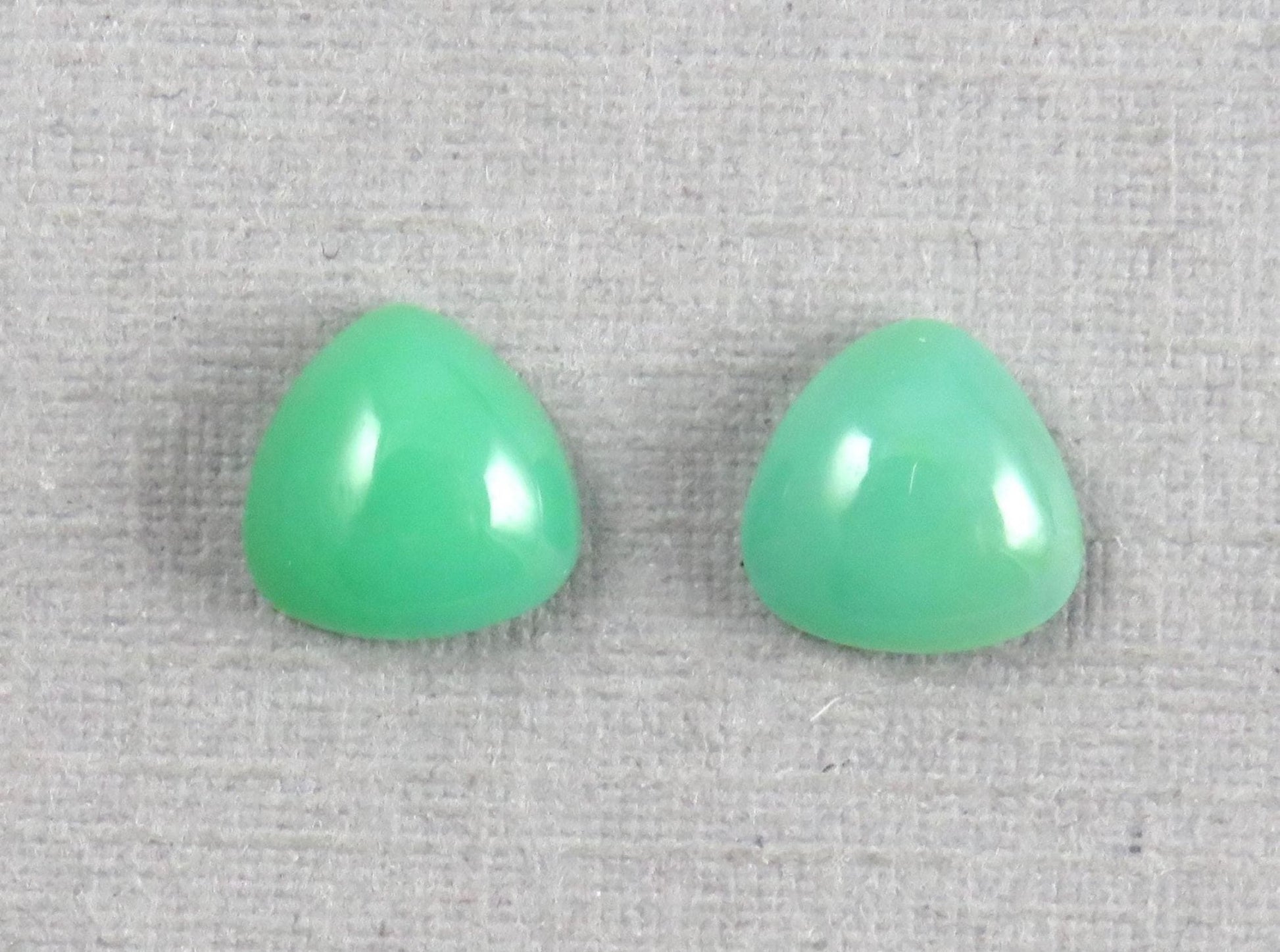 Gem Silica | Chrysocolla Chalcedony | 6mm Triangle Cabochon Pair | Peru | Per Pair | CH129 - Gem Enthusiast