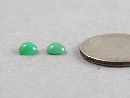Gem Silica | Chrysocolla Chalcedony | 6mm Triangle Cabochon Pair | Peru | Per Pair | CH129 - Gem Enthusiast
