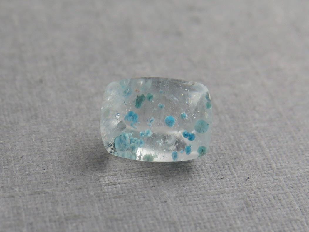 Gilalite in Quartz from Brazil | Rectangular Faceted Gem | 8x6 mm | Natural Gemstone | QU534 - Gem Enthusiast