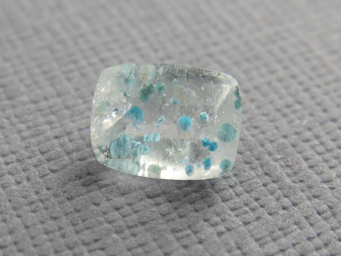 Gilalite in Quartz from Brazil | Rectangular Faceted Gem | 8x6 mm | Natural Gemstone | QU534 - Gem Enthusiast