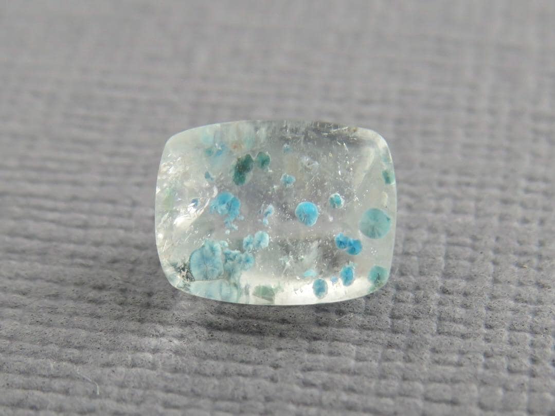 Gilalite in Quartz from Brazil | Rectangular Faceted Gem | 8x6 mm | Natural Gemstone | QU534 - Gem Enthusiast