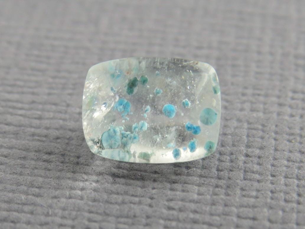 Gilalite in Quartz from Brazil | Rectangular Faceted Gem | 8x6 mm | Natural Gemstone | QU534 - Gem Enthusiast