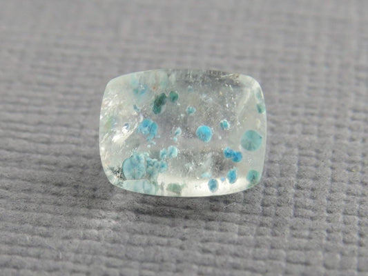 Gilalite in Quartz from Brazil | Rectangular Faceted Gem | 8x6 mm | Natural Gemstone | QU534 - Gem Enthusiast