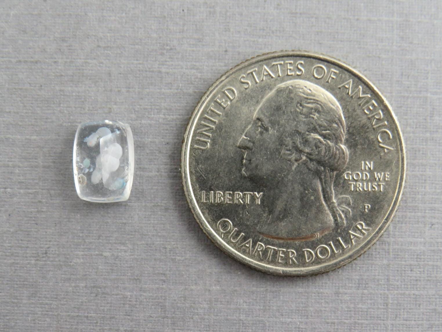 Gilalite in Quartz from Brazil | Rectangular Faceted Gem | 9x7 mm | Natural Gemstone | QU535 - Gem Enthusiast