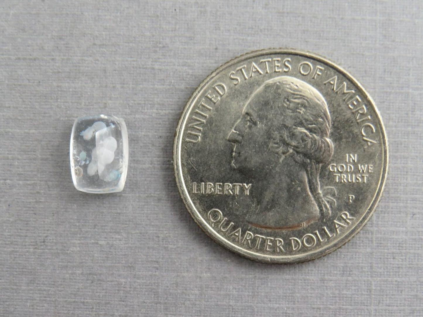 Gilalite in Quartz from Brazil | Rectangular Faceted Gem | 9x7 mm | Natural Gemstone | QU535 - Gem Enthusiast