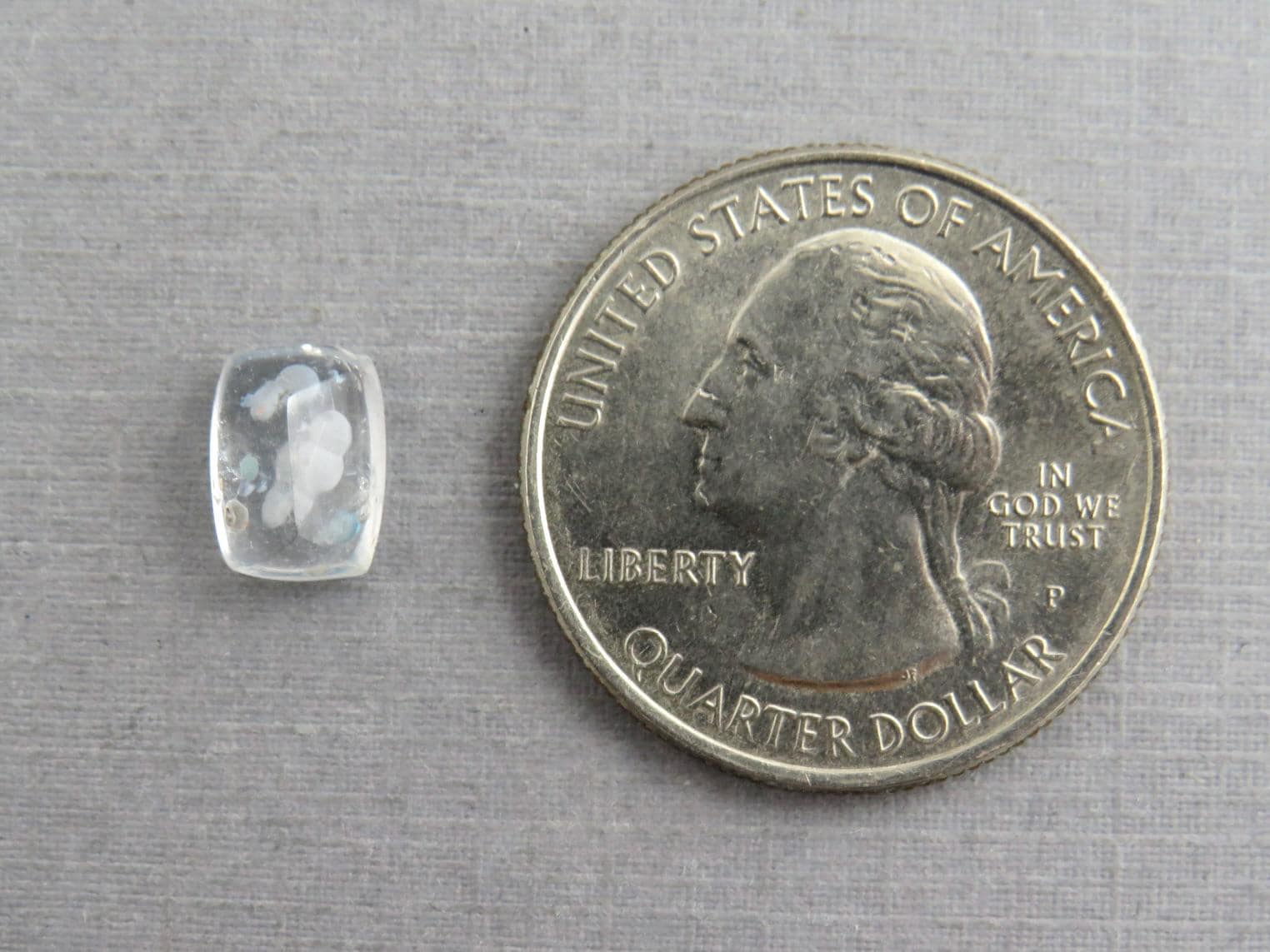 Gilalite in Quartz from Brazil | Rectangular Faceted Gem | 9x7 mm | Natural Gemstone | QU535 - Gem Enthusiast