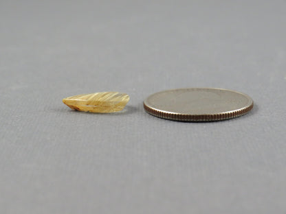 Gold Rutilated Quartz Cabochon Pear | 14.9x8.9mm, 3.17ct | Per Stone | QR115 - Gem Enthusiast