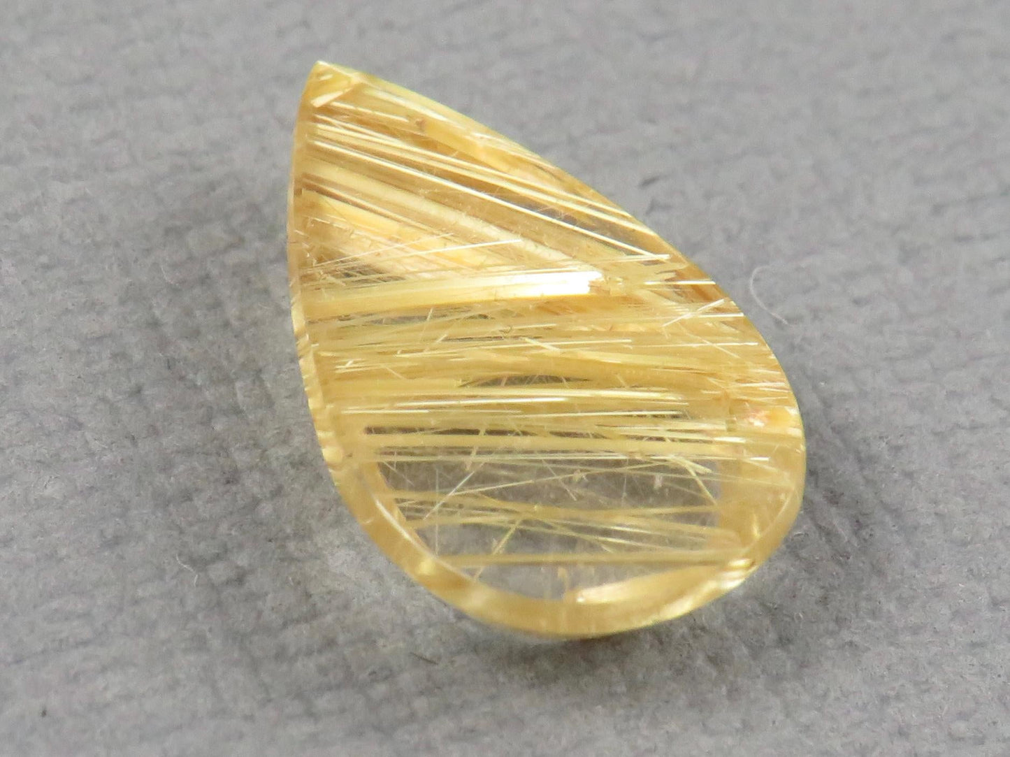 Gold Rutilated Quartz Cabochon Pear | 14.9x8.9mm, 3.17ct | Per Stone | QR115 - Gem Enthusiast