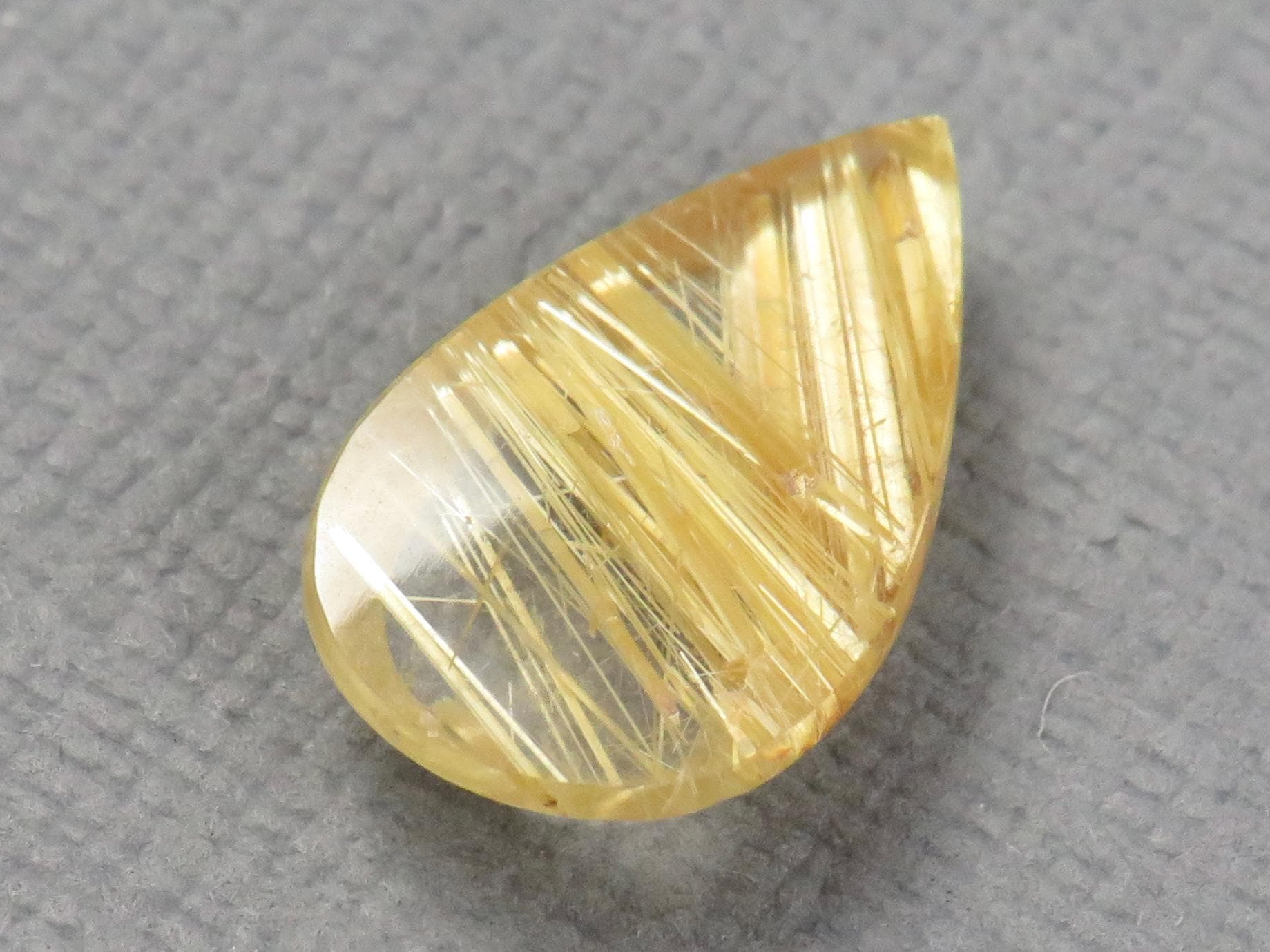 Gold Rutilated Quartz Cabochon Pear | 14.9x8.9mm, 3.17ct | Per Stone | QR115 - Gem Enthusiast