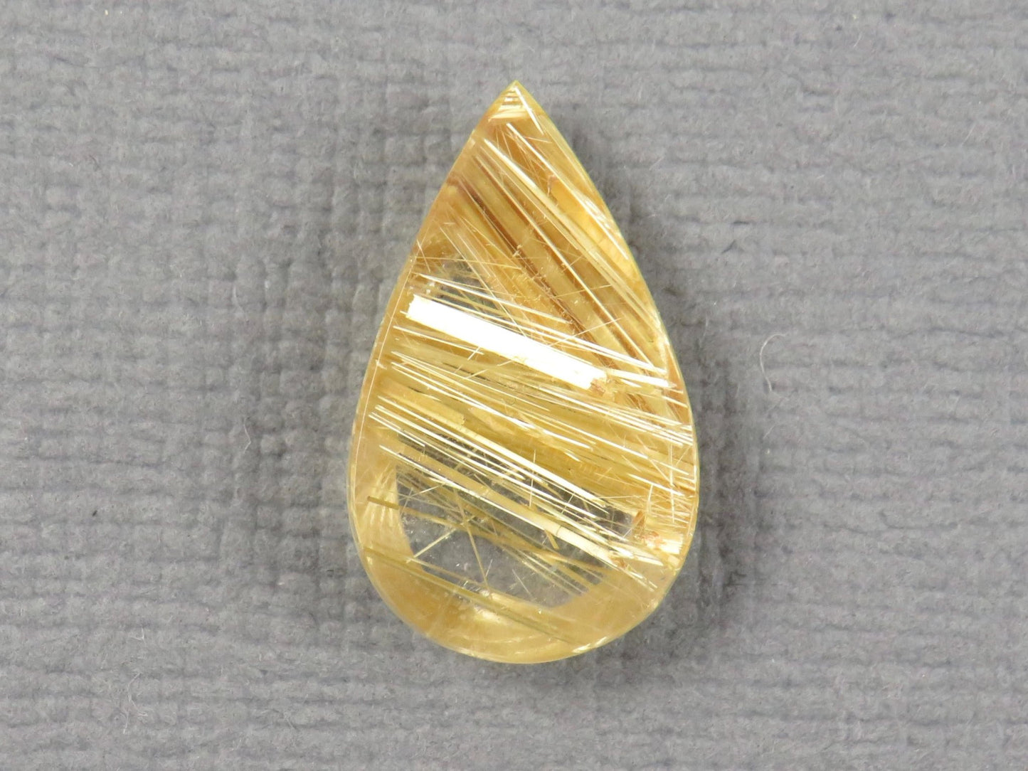 Gold Rutilated Quartz Cabochon Pear | 14.9x8.9mm, 3.17ct | Per Stone | QR115 - Gem Enthusiast