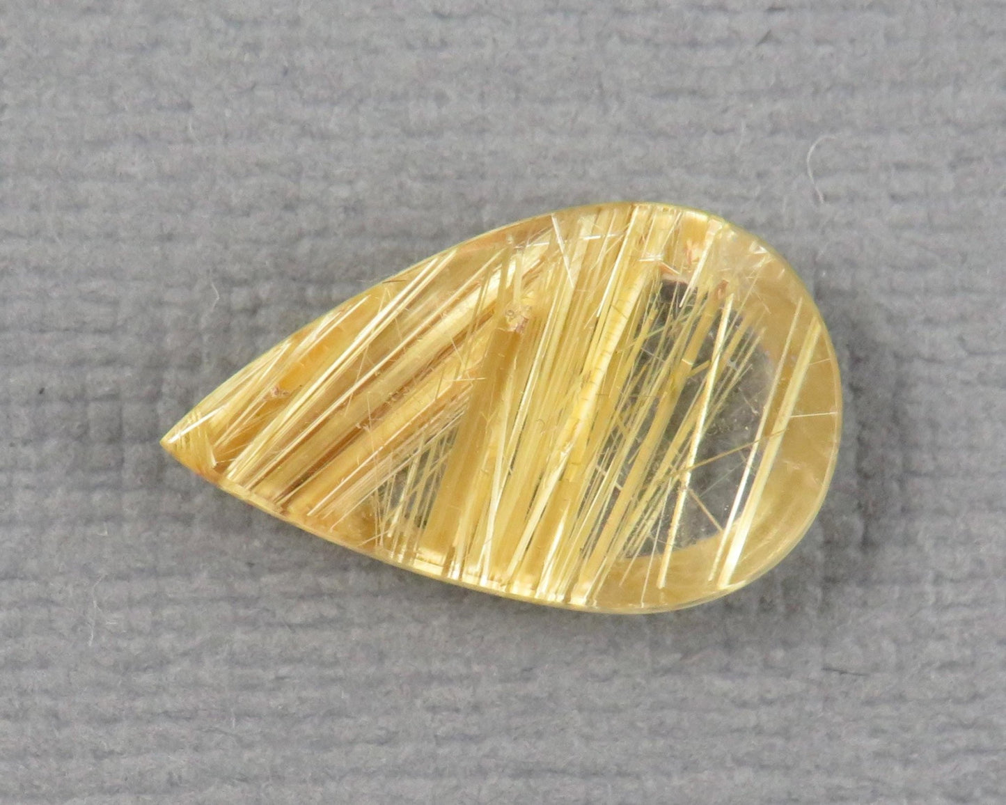 Gold Rutilated Quartz Cabochon Pear | 14.9x8.9mm, 3.17ct | Per Stone | QR115 - Gem Enthusiast