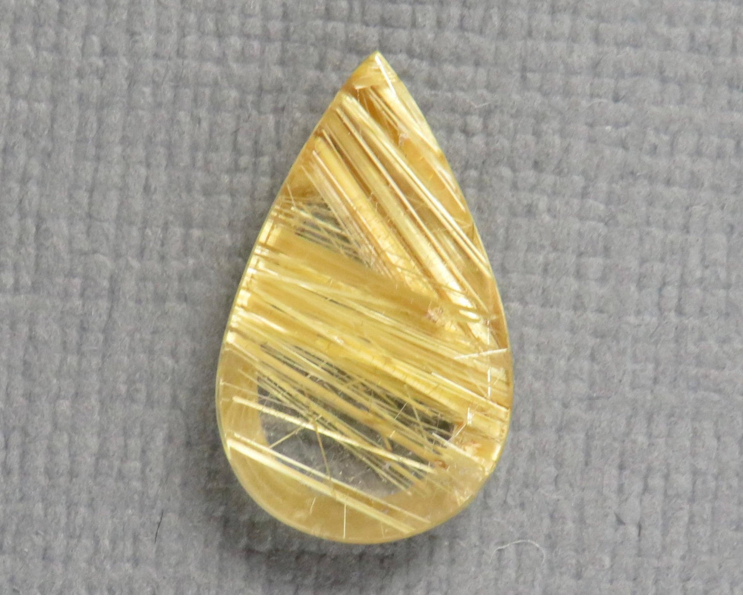Gold Rutilated Quartz Cabochon Pear | 14.9x8.9mm, 3.17ct | Per Stone | QR115 - Gem Enthusiast