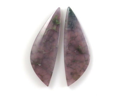 Grape Agate Cabochon Freeform | 35x11.5mm, 21.3ct | Per Pair | Indonesia | AG380 - Gem Enthusiast