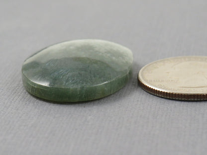 Green Fossilized Coral Oval Cabochon | Agatized Coral | 33x25mm, 37.9ct | Indonesia | FC111 - Gem Enthusiast