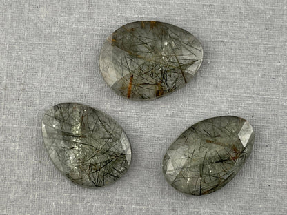 Green Rutile Quartz Lot | 13 carats | Rose Cut Natural Loose Gemstone | QU336 - Gem Enthusiast