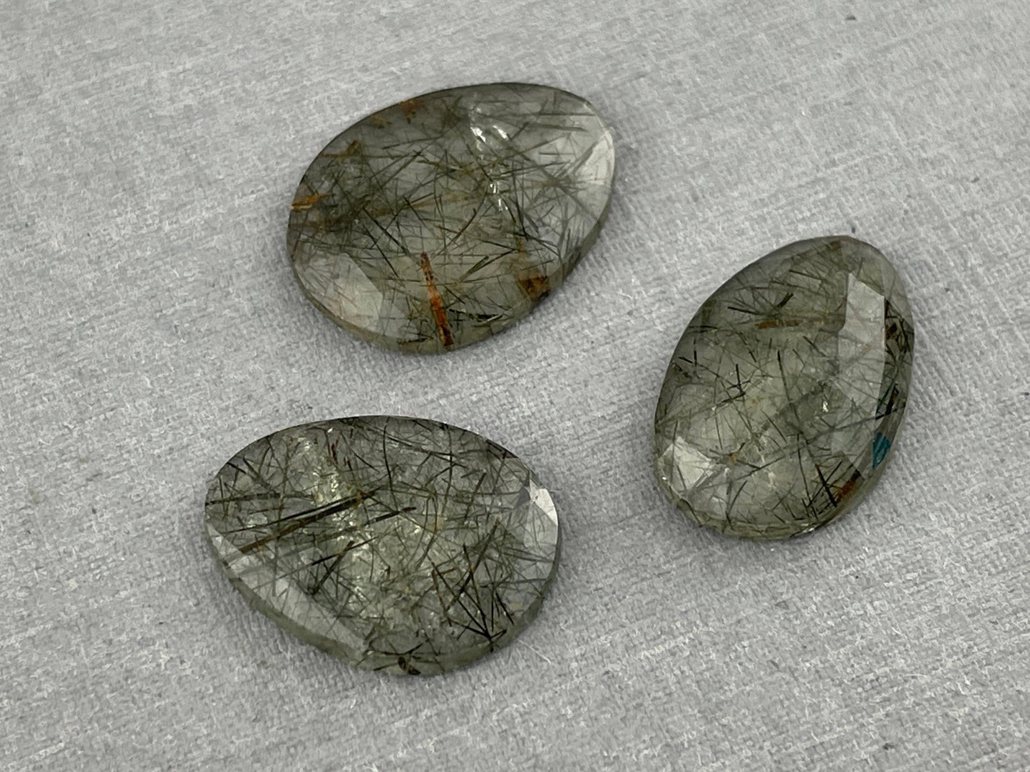 Green Rutile Quartz Lot | 13 carats | Rose Cut Natural Loose Gemstone | QU336 - Gem Enthusiast