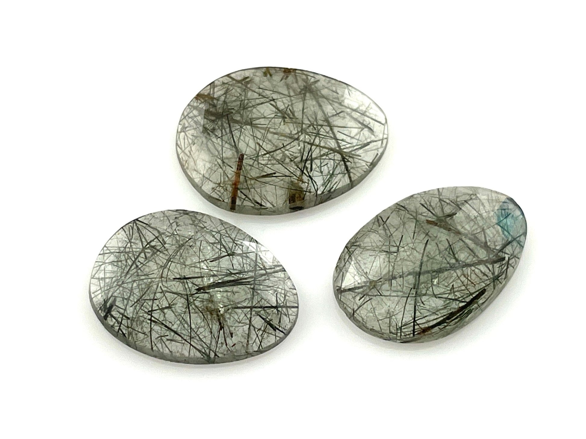 Green Rutile Quartz Lot | 13 carats | Rose Cut Natural Loose Gemstone | QU336 - Gem Enthusiast