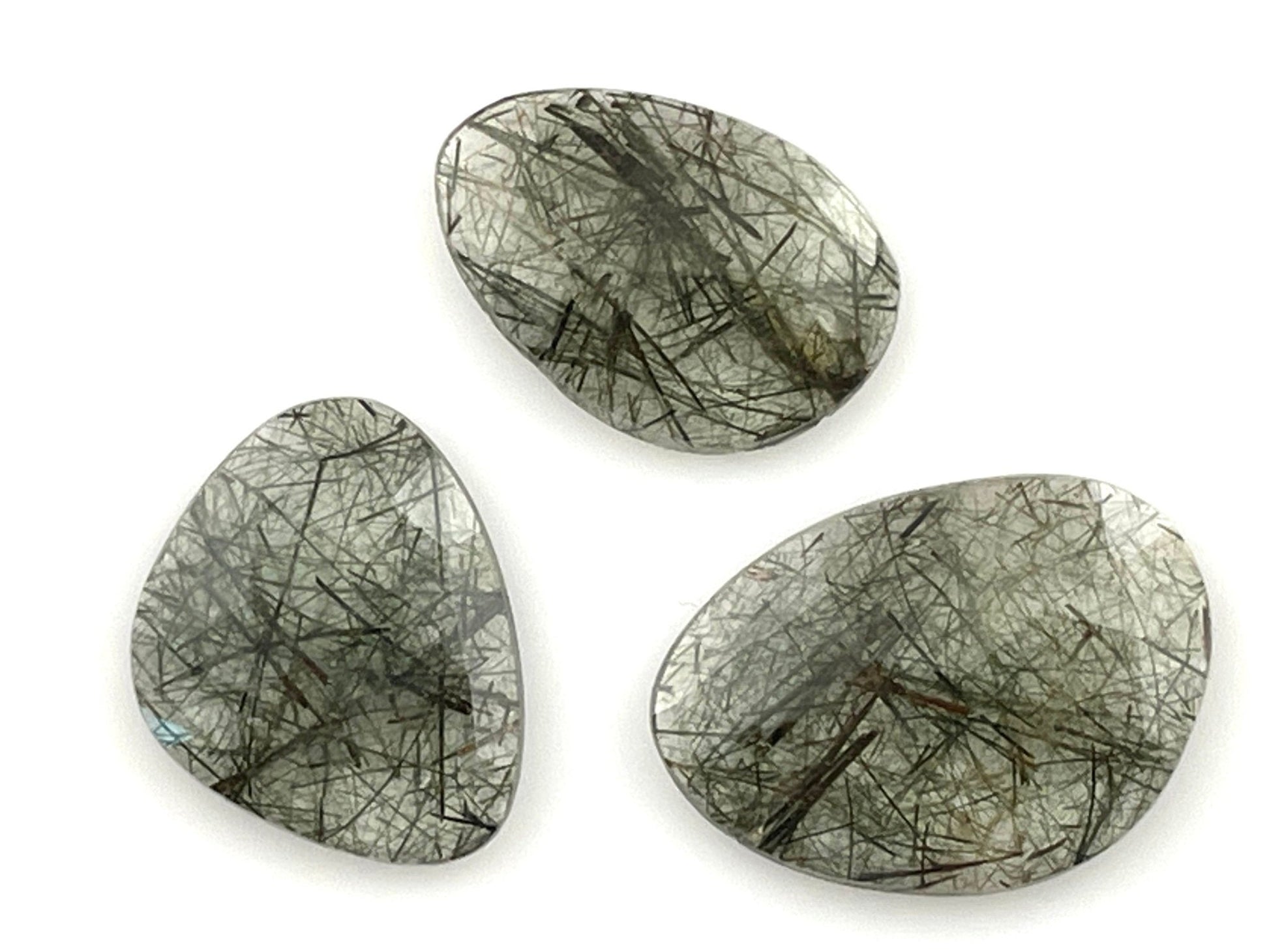 Green Rutile Quartz Lot | 14 carats | Rose Cut Natural Loose Gemstone | QU334 - Gem Enthusiast