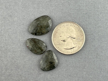 Green Rutile Quartz Lot | 14 carats | Rose Cut Natural Loose Gemstone | QU334 - Gem Enthusiast