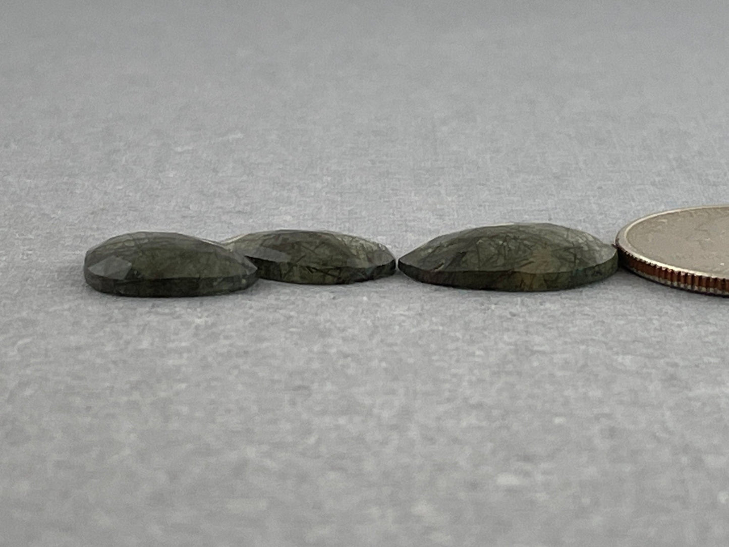 Green Rutile Quartz Lot | 14 carats | Rose Cut Natural Loose Gemstone | QU334 - Gem Enthusiast