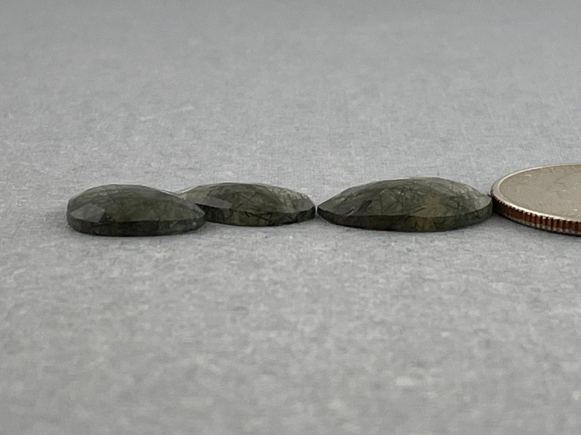 Green Rutile Quartz Lot | 14 carats | Rose Cut Natural Loose Gemstone | QU334 - Gem Enthusiast