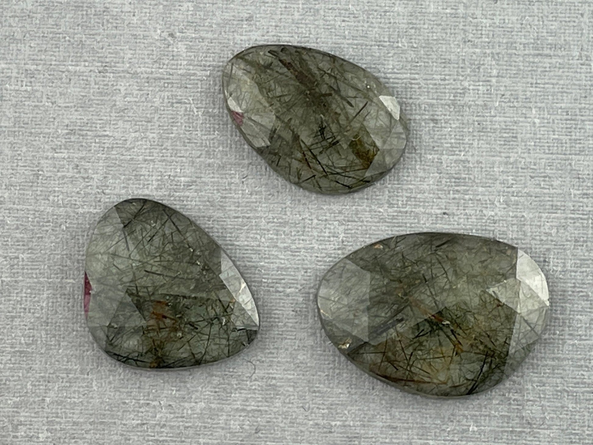Green Rutile Quartz Lot | 14 carats | Rose Cut Natural Loose Gemstone | QU334 - Gem Enthusiast